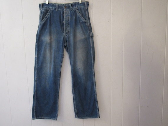 Vintage pants, denim pants, 1930s work pants, 1930