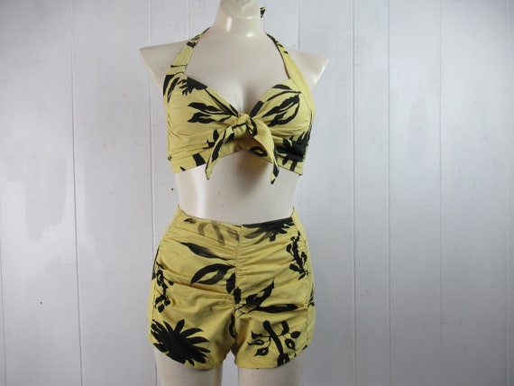 Vintage bathing suit, 1940s swimsuit, vintage biki
