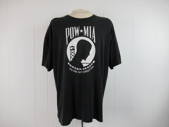 Vintage t shirt, POW MIA t shirt, 1980s t shirt, … - image 2