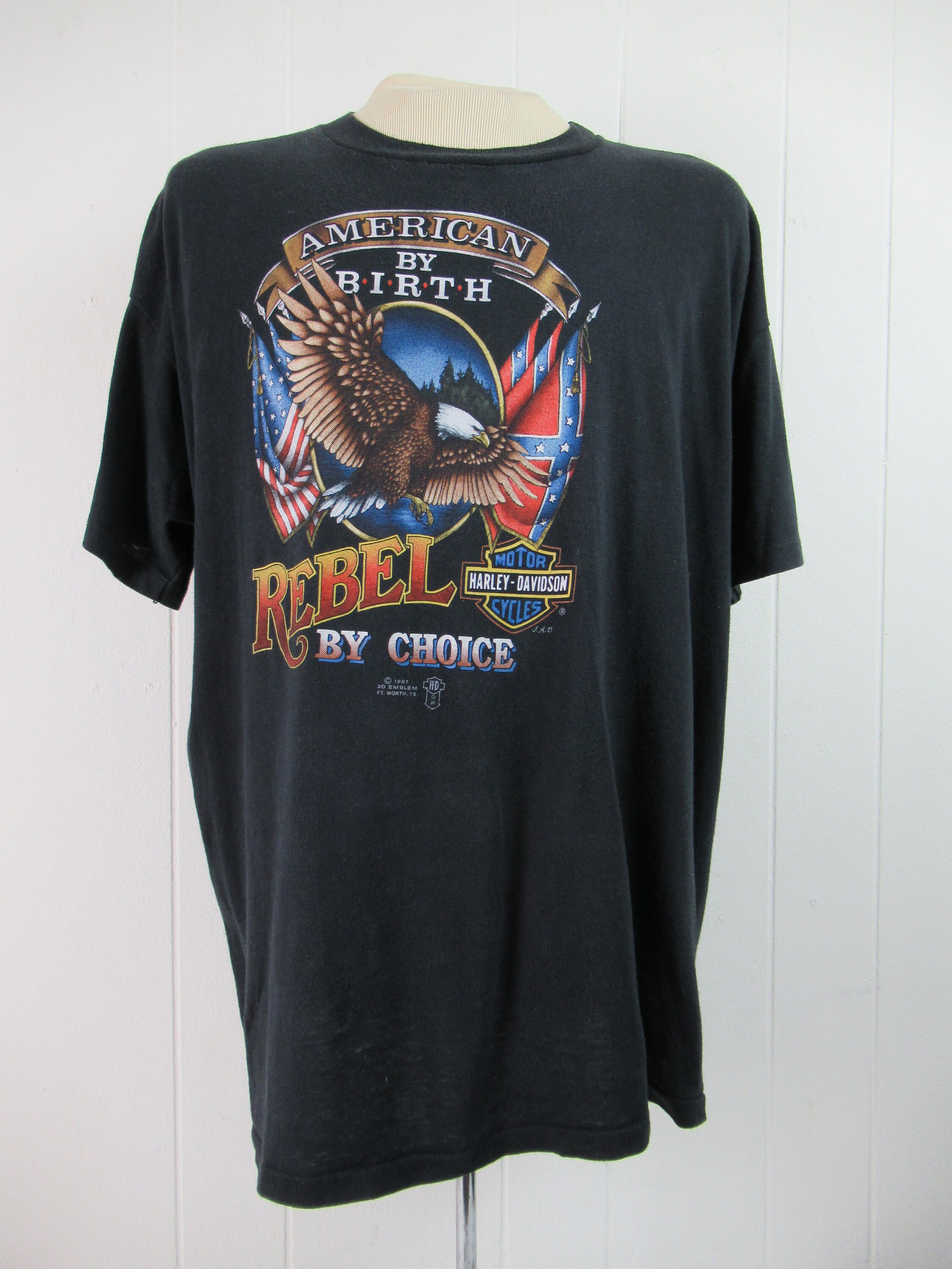 Vintage T Shirt, 3D Emblem, Harley T Shirt, Rat Fink Shirt Vintage T Shirt, 3D Emblem, Harley T Shirt, Rat Fink Shirt