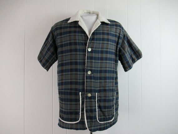 Vintage shirt, 1950s shirt, terrycloth shirt, Madr