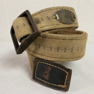 Vintage belt, 1950s belt, miners belt, web belt, industrial belt, Pittsburgh, vintage workwear, vintage clothing, size large, medium, small