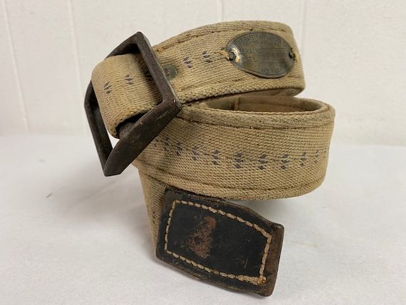Vintage Belt, 1950s Belt, Miners Belt, Web Belt, Industrial  display picture 1