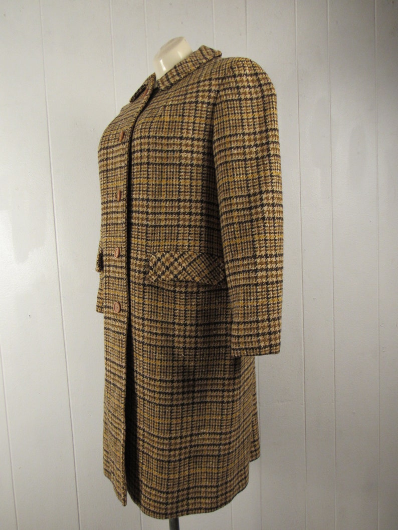 plaid coat 1960s coat Pendleton coat M size medium vintage clothing Vintage coat vintage Pendleton