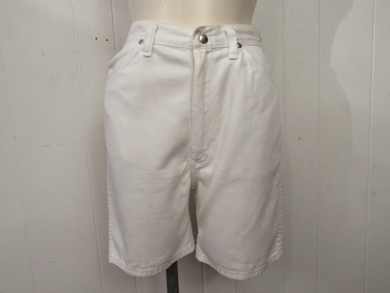 Vintage shorts, white denim shorts, 1960s shorts,