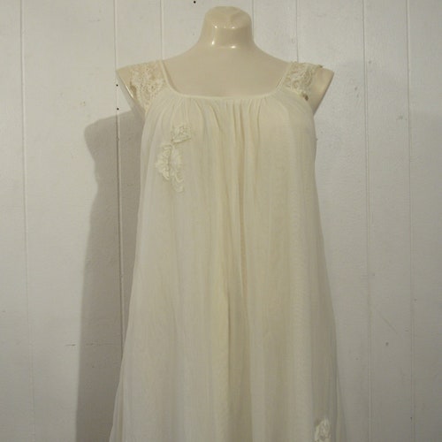 Vintage Nightgown Nighty Sheer Nightgown 1950s Nightgown - Etsy