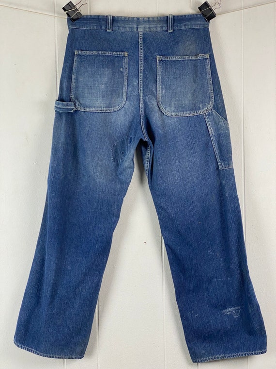 Vintage pants, 33 X 28.5, 1930s denim pants, work… - image 4