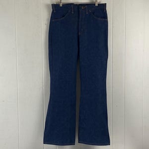 Vintage denim pants, 33&quot; X 33&quot;, vintage jeans, 1970s Wards pants, boot cut pants, vintage blue jeans, vintage pants, vintage clothing, NOS