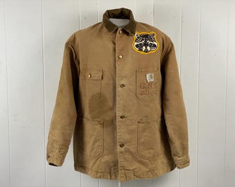 Vintage 1970s Distressed Carhartt Chore Coat / Vintage Workwear