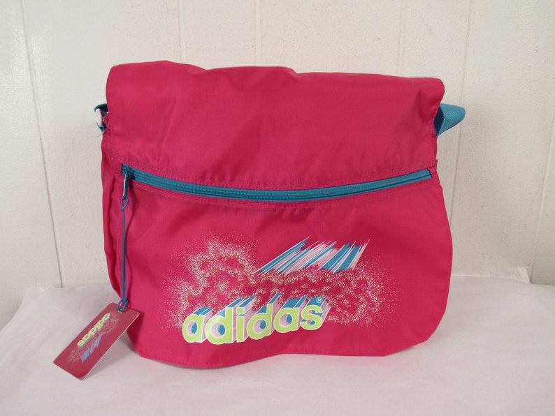 Vintage messenger bag, Adidas shoulder bag, 1980s Adidas bag, vintage Adidas, vintage luggage, vintage clothing, NOS image 3