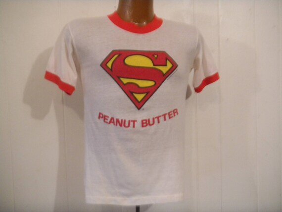 Vintage T Shirt 1980s T Shirt Superman Peanut Butter Etsy