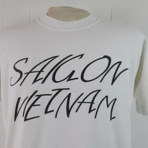 Vintage-t-Shirt, 1980er Jahre t Shirt, Saigon Vietnam t Shirt, Reise-t-Shirt, Vintage-Kleidung, Größe XL