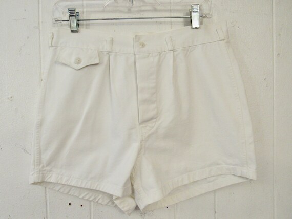 Vintage shorts, 1930s shorts, white cotton shorts,