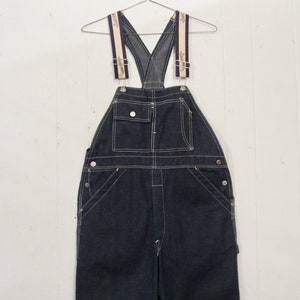 Vintage denim overalls, Dubble Ware denim, vintage workwear, 1940s denim, 1940s overalls, vintage clothing, size 37