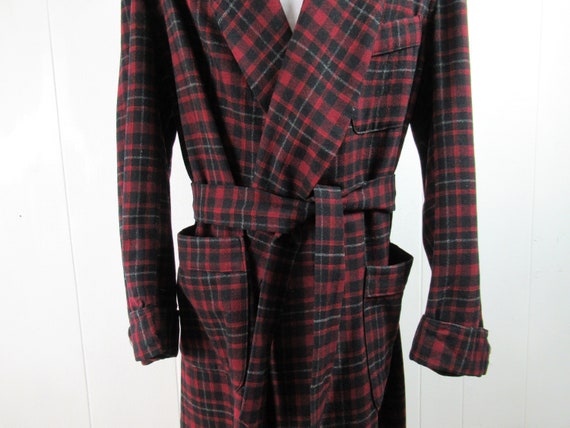 Vintage robe, 1940s robe, Pendleton robe, plaid ro