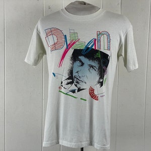 Vintage t shirt, size large, Bob Dylan t shirt, Tom Petty t shirt, 1980s t shirt, concert tour t shirt, band t shirt, rock, vintage clothing