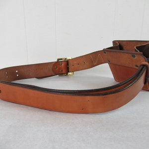 Vintage Abercrombie & Fitch, vintage leather, vintage belt, hunting belt, gun holder, ammo belt, vintage clothing, small, medium, large image 8