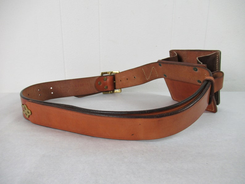 Vintage Abercrombie & Fitch, vintage leather, vintage belt, hunting belt, gun holder, ammo belt, vintage clothing, small, medium, large image 8