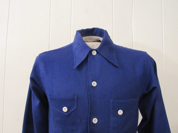 Chemise Vintage, de années 1930 chemise, chemise bleue, chemise en flanelle de Vintage, coton, Flanelle vintage, vêtements vintage, petit, NOS eb4d31 Chemise Vintage, de années 1930 chemise, chemise bleue, chemise en flanelle de Vintage, coton, Flanelle vintage, vêtements vintage, petit, NOS eb4d31