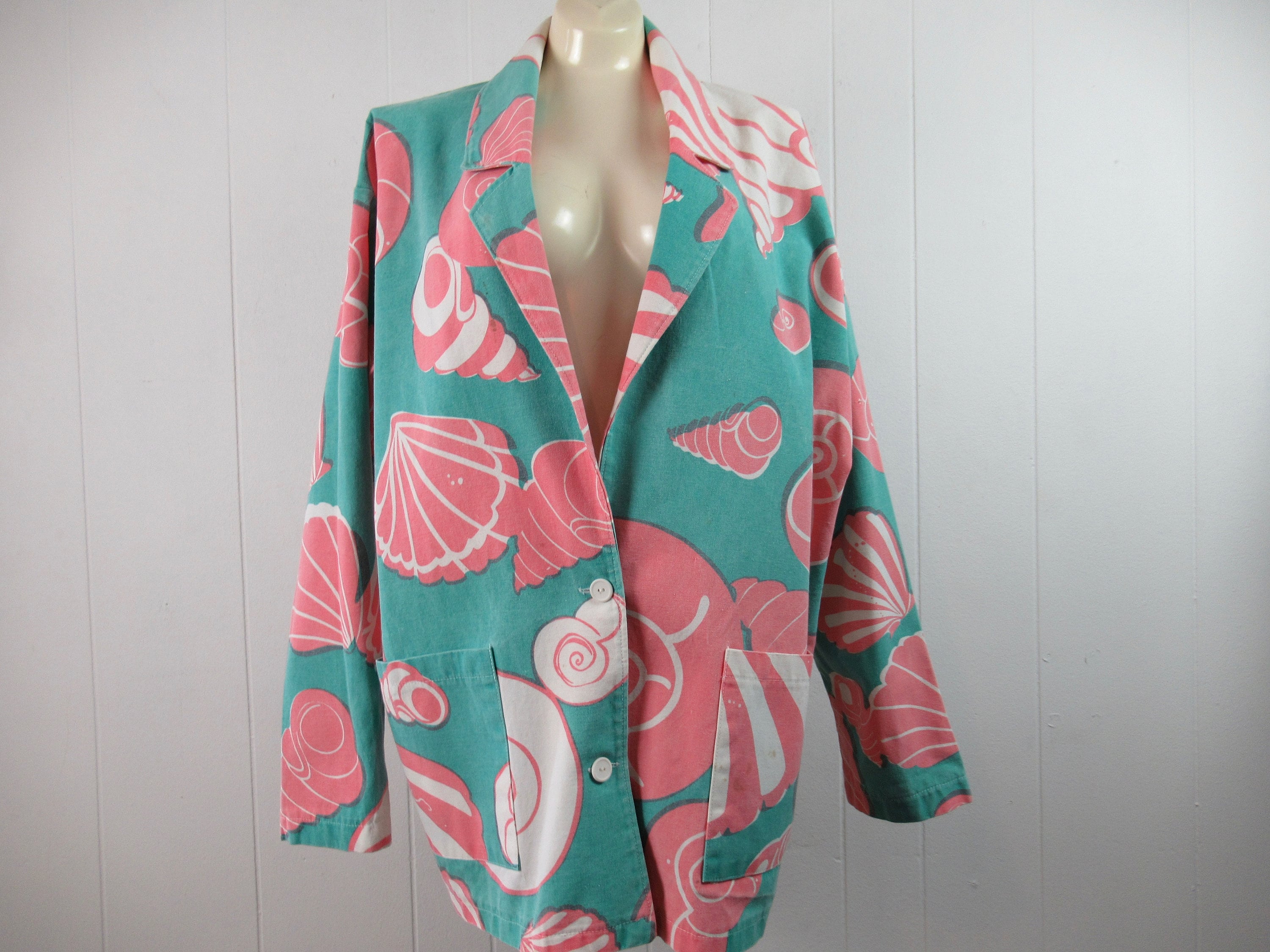 ジャケット・アウター 80s~90s MICHIGAN RAG CO cotton jacket Vintage 80's Michigan Rag Co. Seagull Print Canvas Hooded