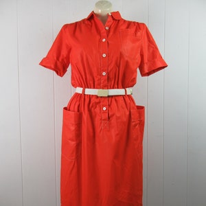 Vintage dress, orange dress, 1970s dress, designer dress, Saint Germain dress, vintage clothing, size small