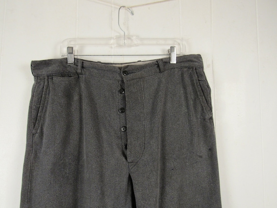 Vintage Work Pants, 1930s Pants, Pepperell Battle Axe Whipcord