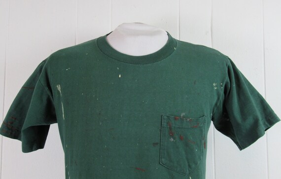 Vintage t shirt, painter's t shirt, pocket t shir… - image 2