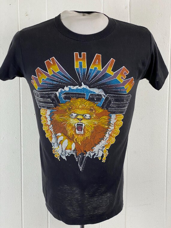 Van Halen T Shirt, Size Small, 1980s Tour T Shirt, 1980s Van Halen