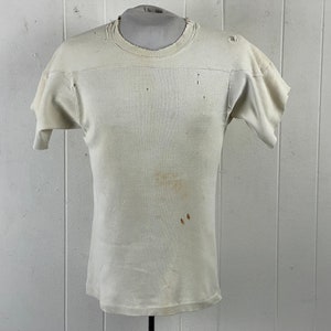 Vintage t shirt, size medium, 1950s t-shirt, wrecked t shirt, distressed t shirt, cotton t shirt, vintage workwear, vintage clothing