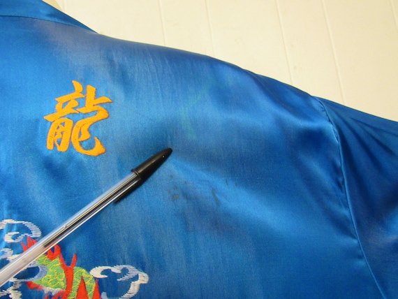 Vintage robe, Asian robe, silk robe, embroidered … - image 4