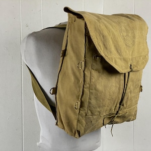 Vintage Rucksack, 1950er Jahre Rucksack, Canvas Tasche, Canvas Russack, 1950er Jahre Tasche, Boy Scouts Rucksack, Vintage Gepäck, Vintage Tasche, Boy Scouts, BSA