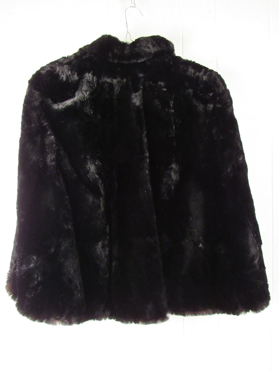 Vintage cape, 1940s cape, fur cape, sheared beave… - image 10