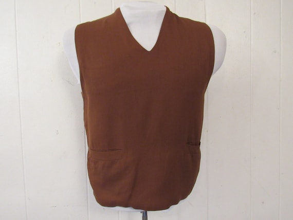 Vintage vest, 1950s vest, Gabardine vest, Rayon ve