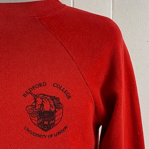 Vintage sweatshirt, size medium, Bedford College sweatshirt, University of London sweatshirt, 1980s college sweatshirt, vintage clothing