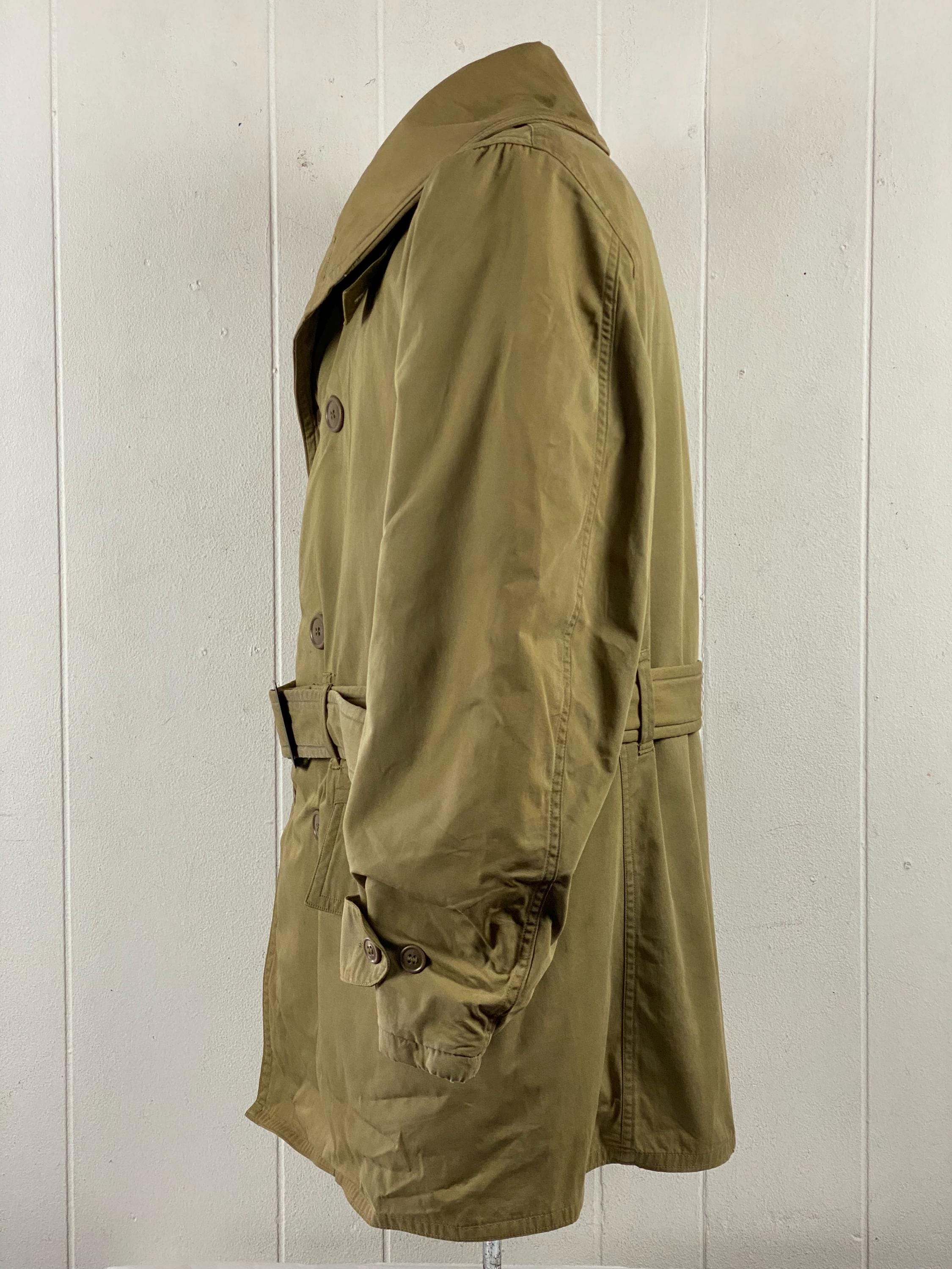 Vintage Coat, Size Medium, WWII Mackinaw Coat, 1940s Double