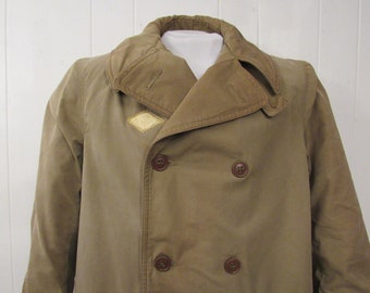 Vintage Coat, Size Medium, 1940s Mackinaw Coat, 1940s Double