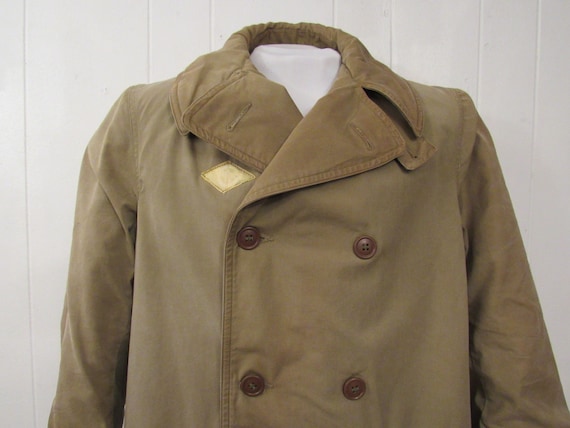 Vintage Coat, Size Medium, 1940s Mackinaw Coat, 1940s Double