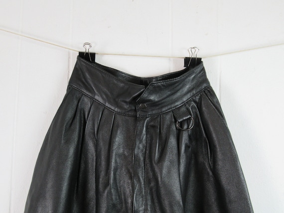 Vintage pants, leather pants, 1980s pants, high w… - image 2