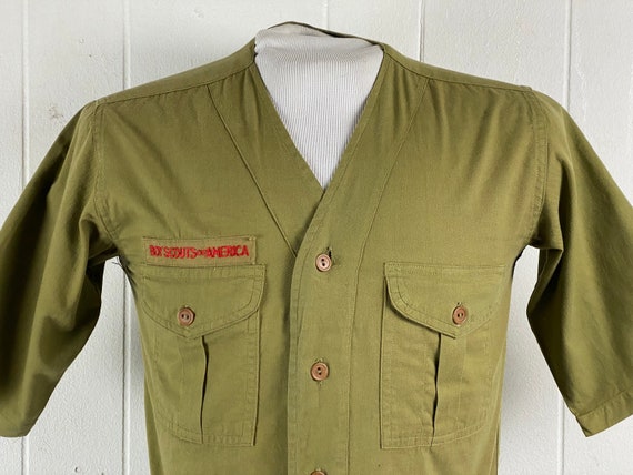 Vintage shirt, size small, Boy scout shirt, 1940s… - image 3