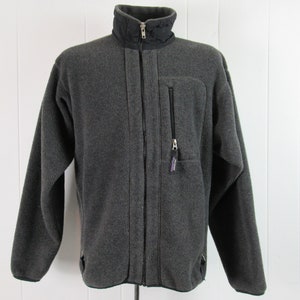 Vintage jacket, Patagonia jacket, gray Patagonia, 1980s Patagonia, fleece jacket, zipper jacket, vintage clothing, size medium