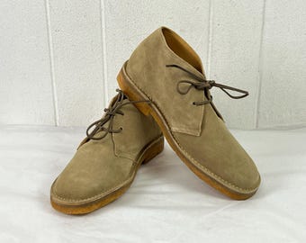 Scarpe vintage Polo Ralph Lauren, taglia 10 1/2, stivali Chukka vintage, scarpe in camoscio, stivali Chukka Ralph Lauren Brasile, abbigliamento vintage