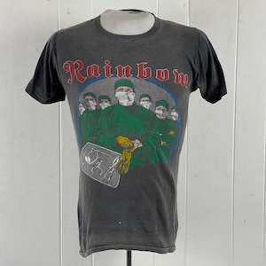 Vintage t shirt, size small, 1980s t shirt, Rainbow t shirt, concert tour t shirt, Difficult to Cure, rock & roll t shirt, vintage clothing