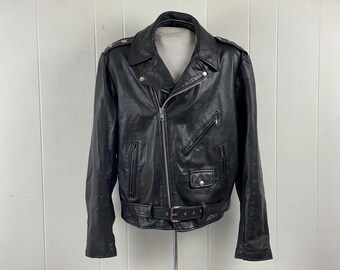 Vintage 1960's Size XL “montgomery Ward” Motorcycle MC Leather
