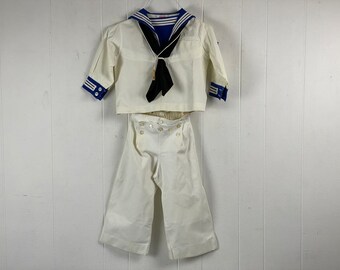 Child size, vintage Sailor's uniform, BEST & CO, 1950s Halloween costume, shirt and pants, 1950s shirt, 1950s pants, vintage clothing