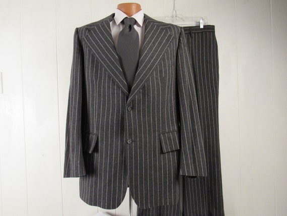 Vintage suit, Pierre Cardin suit, pinstripe suit,