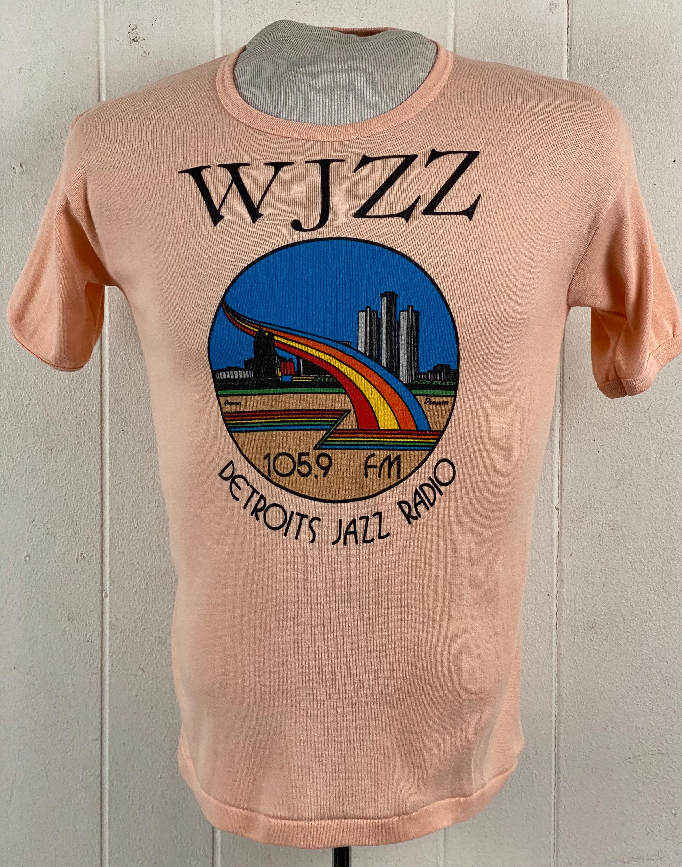 Detroit T-shirt, Size Medium, WJZZ Radio T Shirt, Jazz T Shirt 