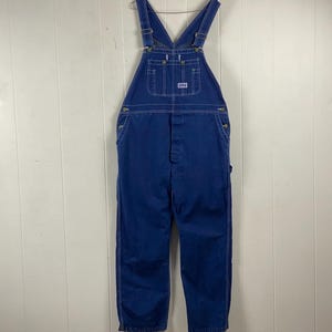 Vintage overalls, 40&quot; X 31&quot;, 1990s overalls, denim overalls, Big Smith bib overalls, vintage clothing, vintage workwear, vintage denim