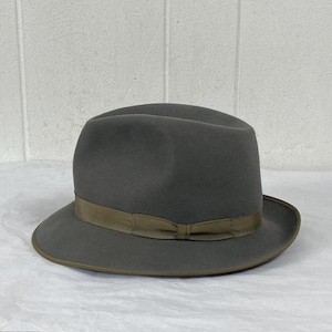 Vintage Stetson, size 7 1/4, Stetson hat, 1950s hat, 1960s Stetson fedora, gray Royal Stetson, vintage hat, vintage clothing