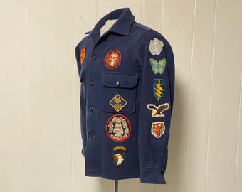 1950s Red Wool Boy Scout Shirt Jacket, Adult Size, Vintage - Etsy