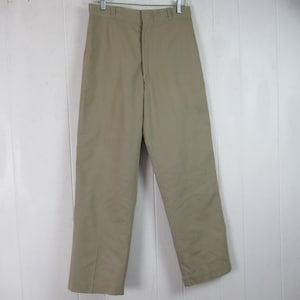 Vintage pants, khaki cotton pants, 1950s pants, military pants, Army pants, vintage clothing, size 29.5 x 29.5